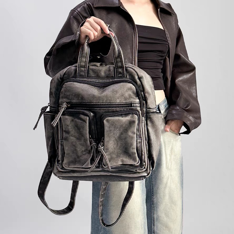 Luxury Bags Trending - Luxe zacht gewassen Pu lederen rugzakken