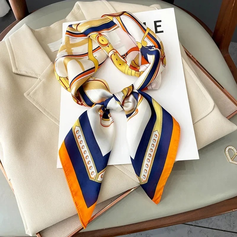 Luxury Bags Online - Luxe Design Skinny Zijden Vierkante Sjaal