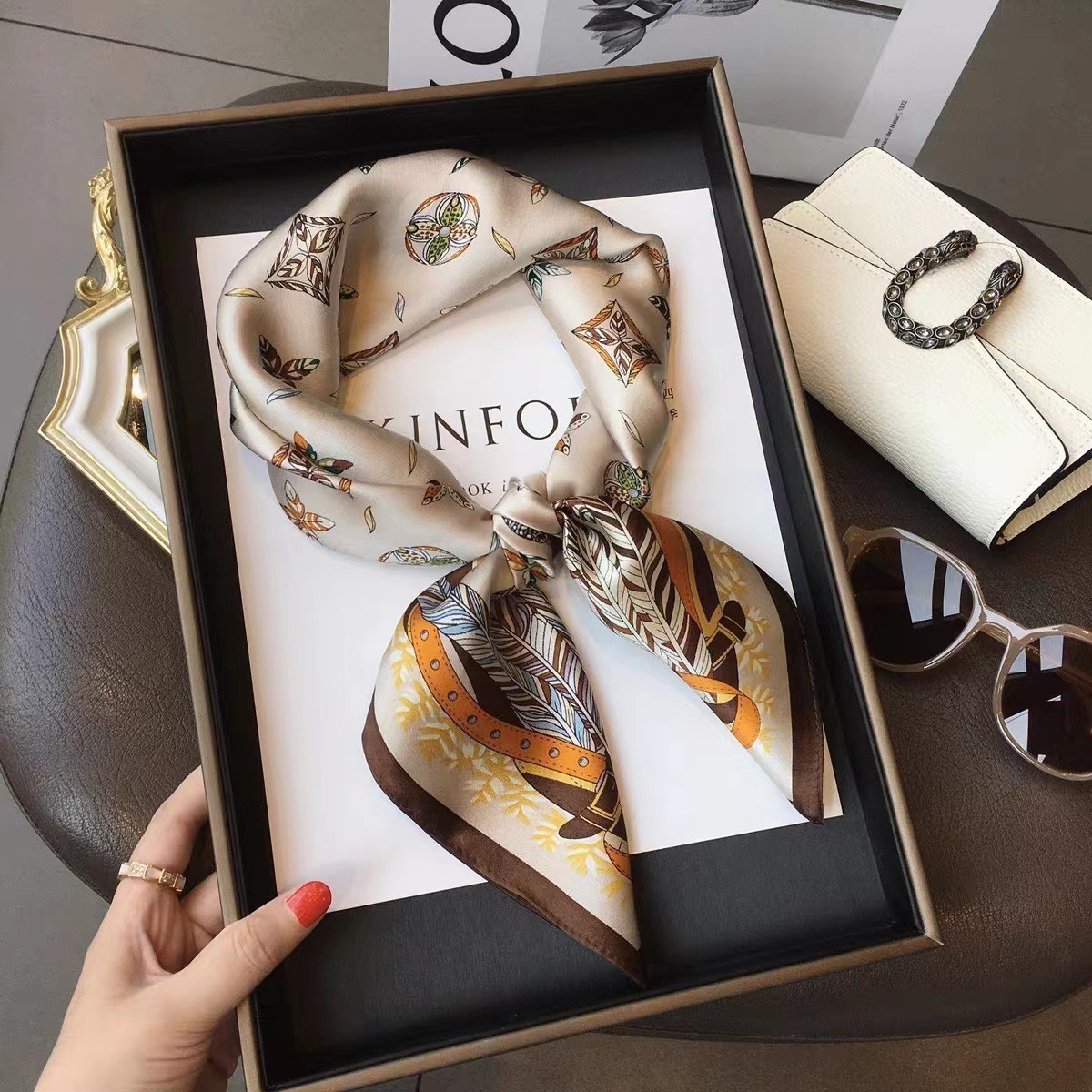 Luxury Bags Online - Luxe Mode Print 70*70 Cm Zijden