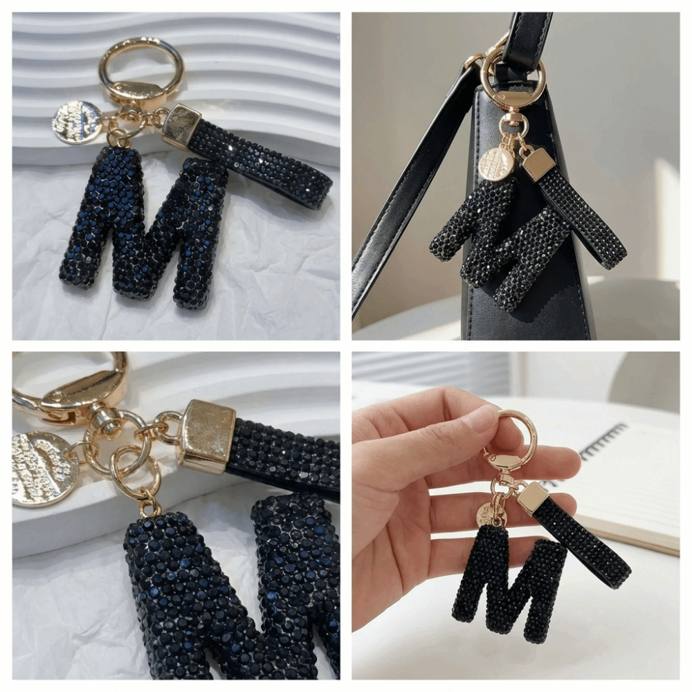 Luxury Bags Yellow - Stijlvolle geluksbrenger sleutelhanger luxe glanzende kristallen