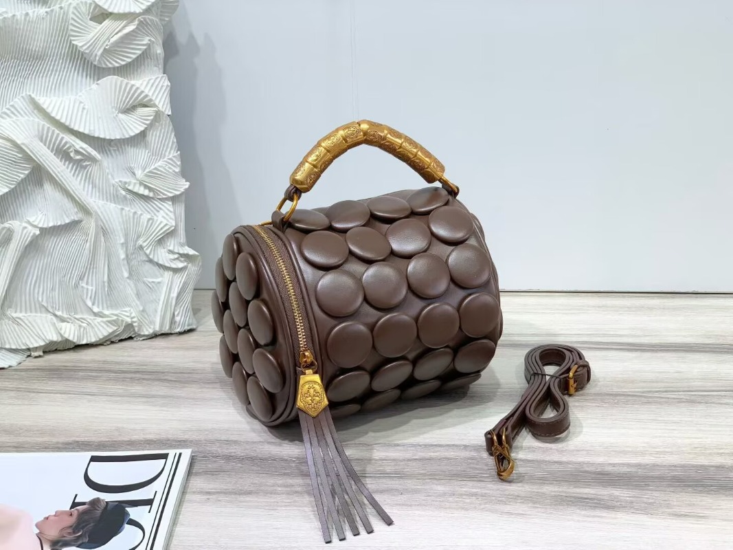 Luxury Bags Youtube - Retro leren handtassen met knopen voor