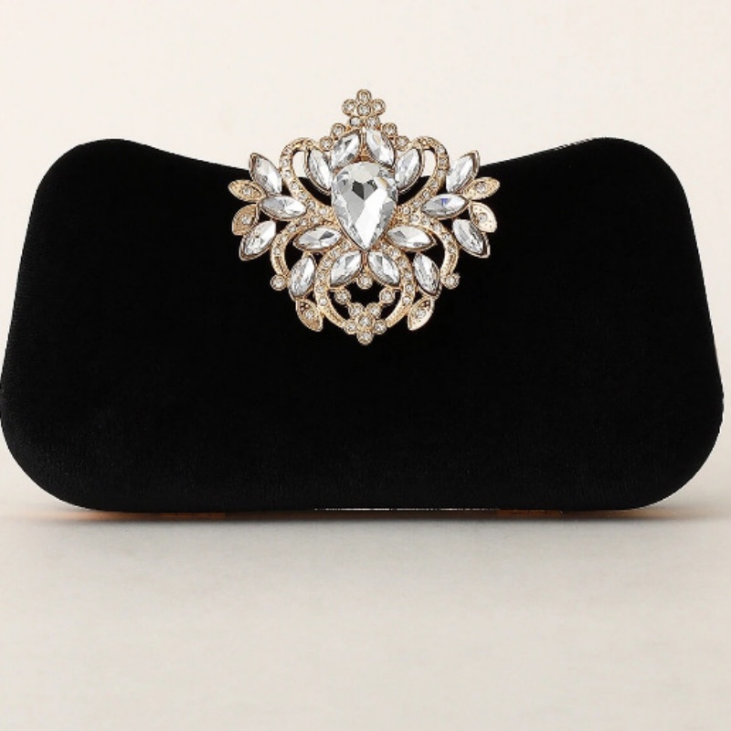 Donkergroene fluwelen clutch t - Luxury Bags Gold recensie en prijs