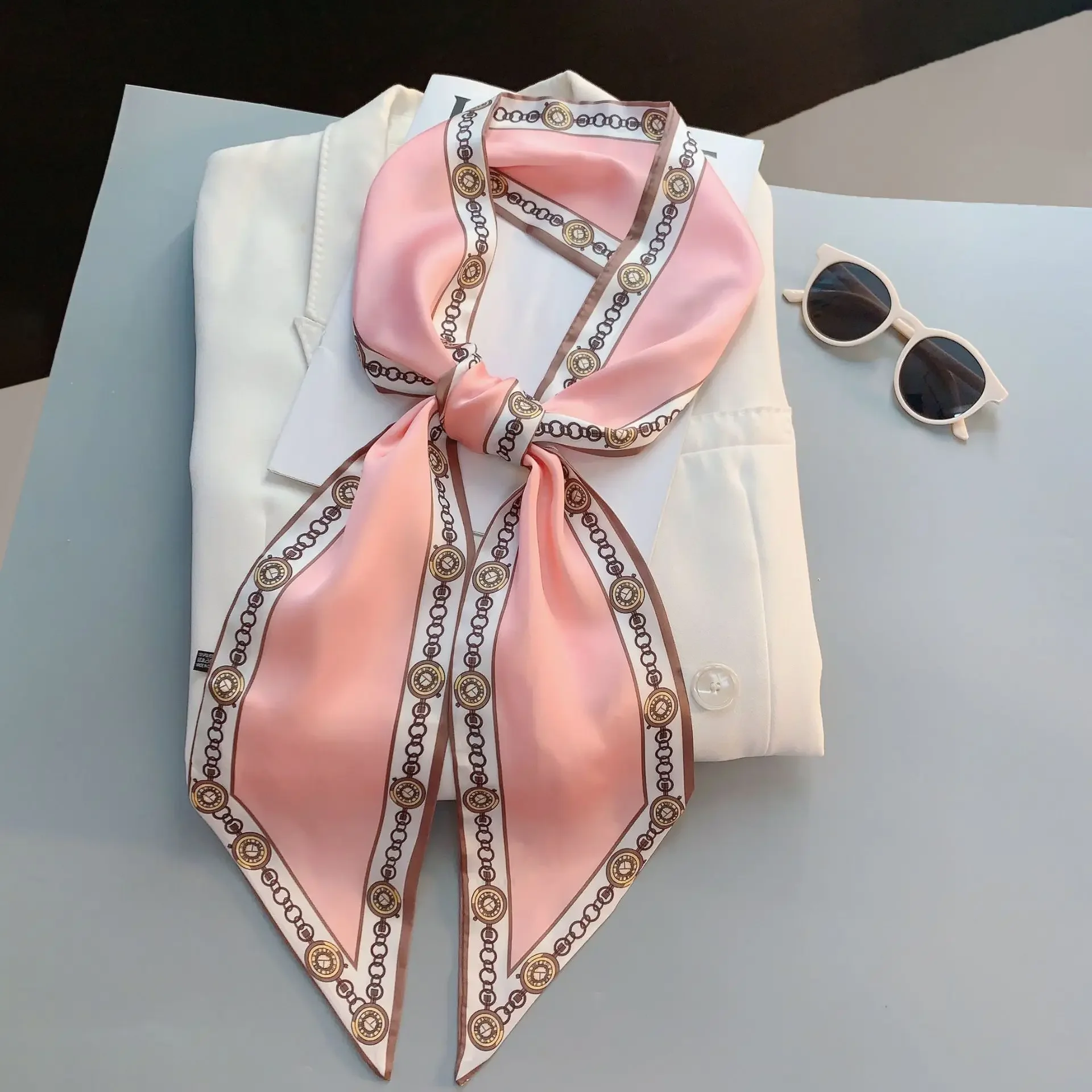 Design Print Skinny Sjaal Plai - Luxury Bags Online recensie en prijs