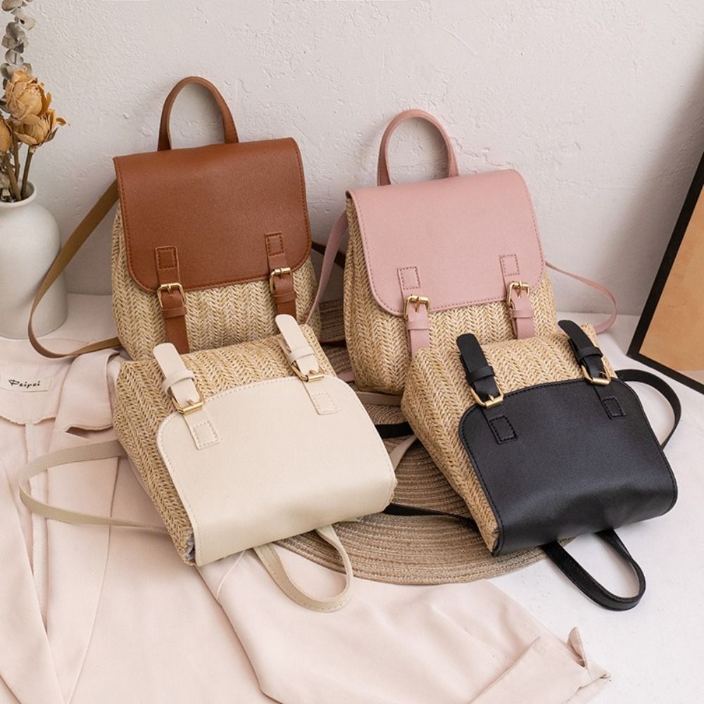 Trendy PU lederen stro rugzak  - Luxury Bags Trending recensie en prijs