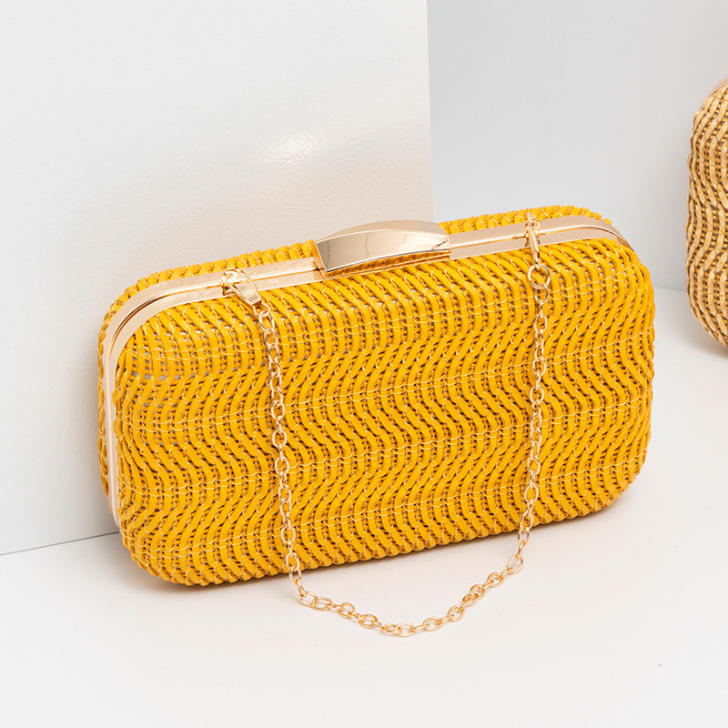 Casual Stro Damestas Gele Clut - Luxury Bags Yellow recensie en prijs