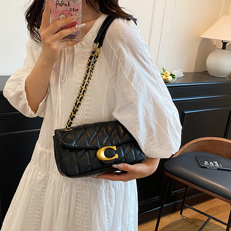 Dames gewatteerde leren schoud - Luxury Bags Gold recensie en prijs