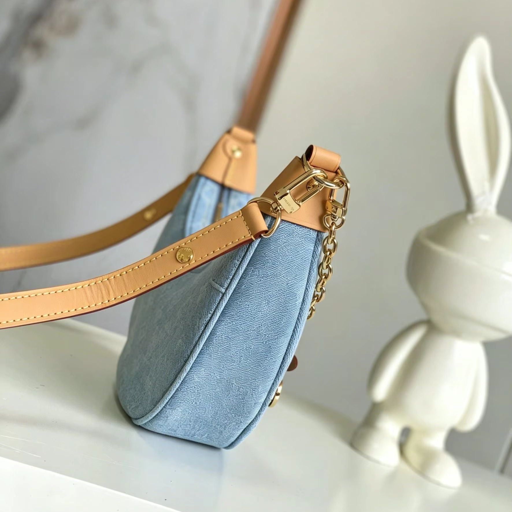 Lichtblauwe Jacquard Denim Cre - Luxury Bags Blue recensie en prijs