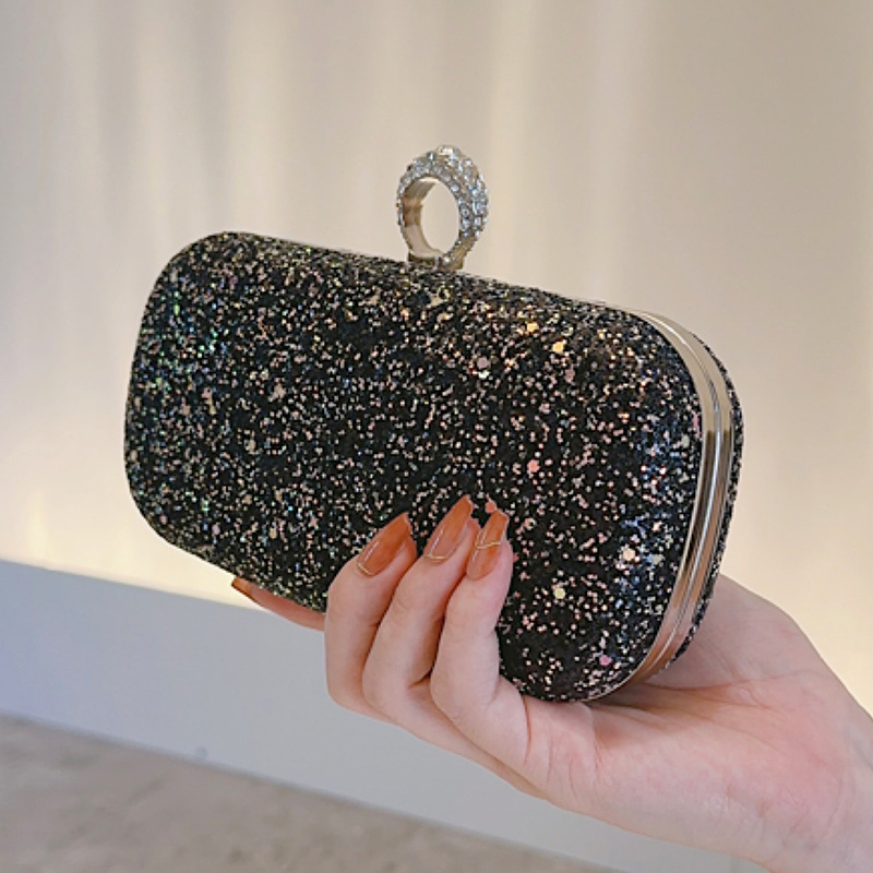 Lichtblauwe glitter clutch tas - Luxury Bags Blue recensie en prijs