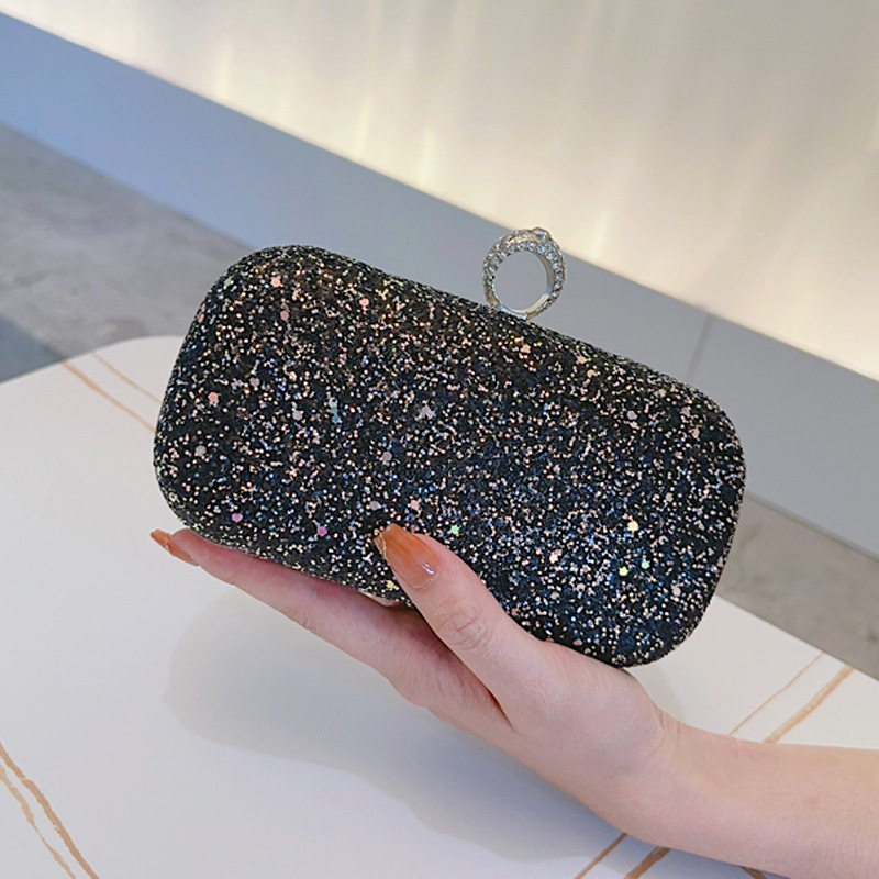 Lichtblauwe glitter clutch tas - Luxury Bags Blue recensie en prijs