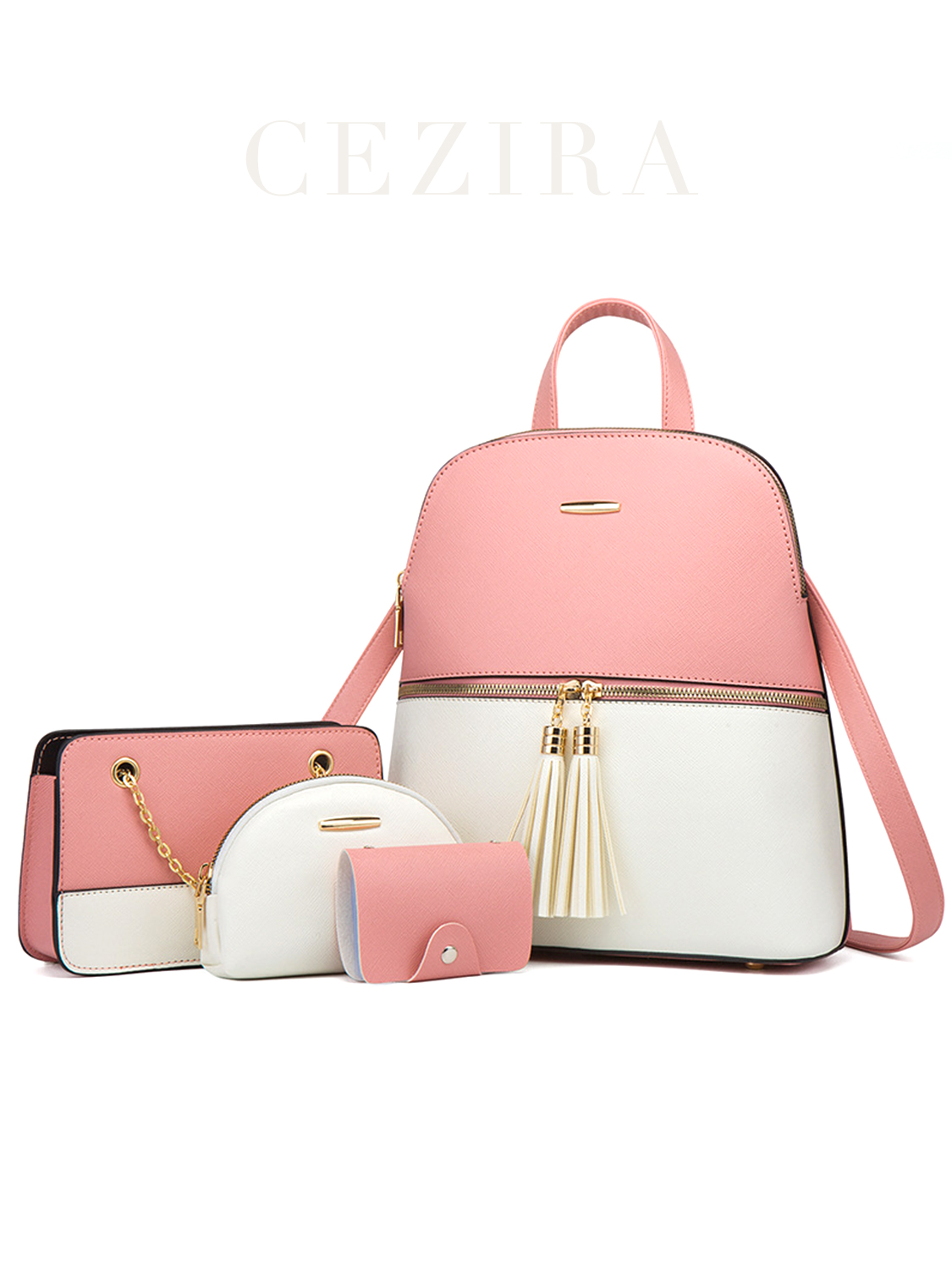 4 Stuks Tassen Set Dames Mode  - Luxury Bags Vegan Leather recensie en prijs