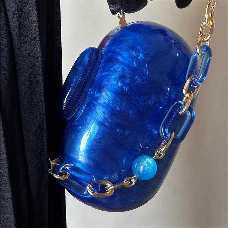 Luxe Mode Klein Blauw Marmer P - Luxury Bags Blue recensie en prijs
