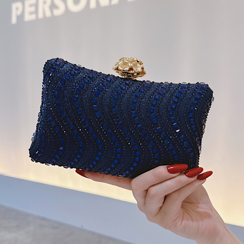 Elegante marineblauwe clutch t - Luxury Bags Blue recensie en prijs