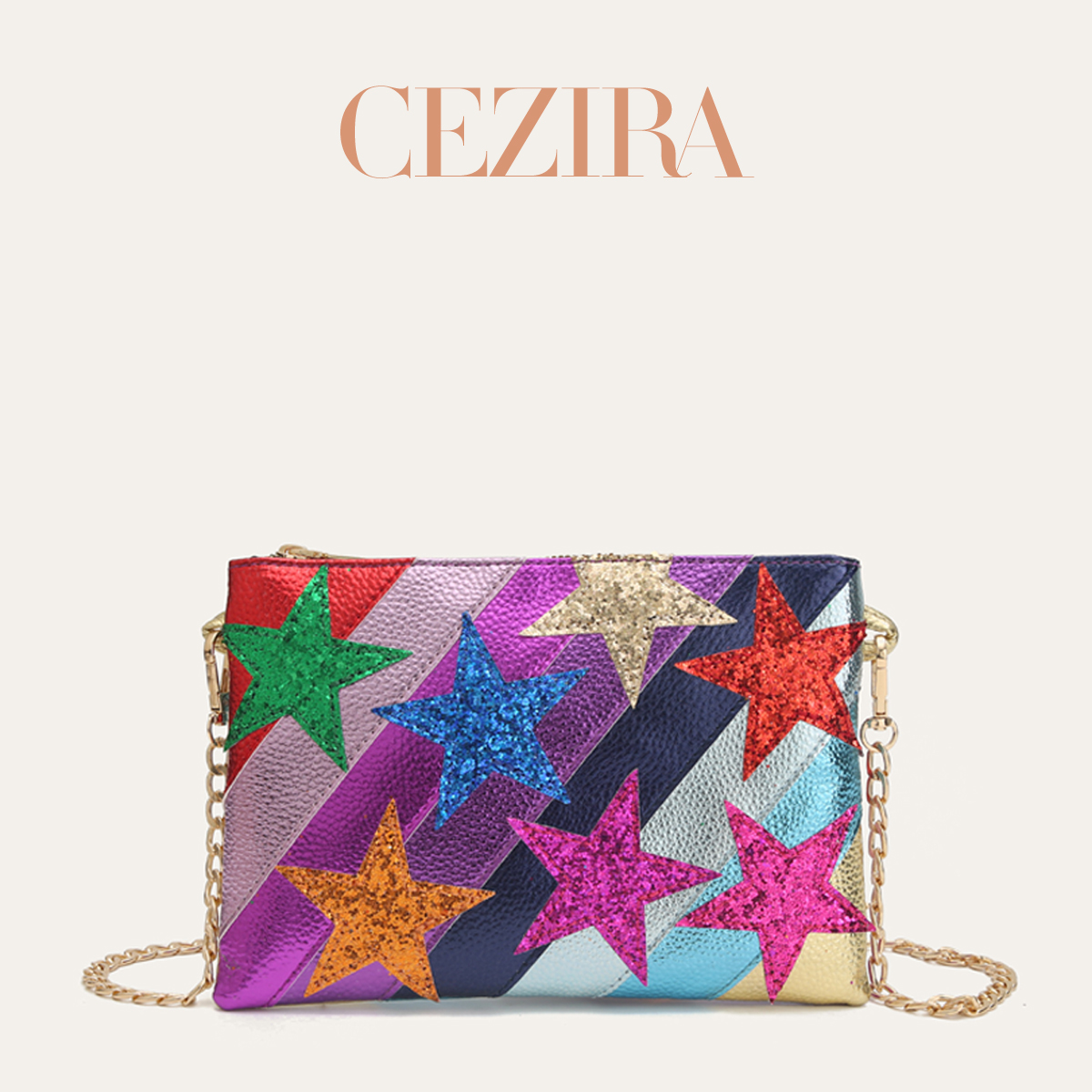 CR Stars Patroon Kleurrijke St - Luxury Bags Vegan Leather recensie en prijs